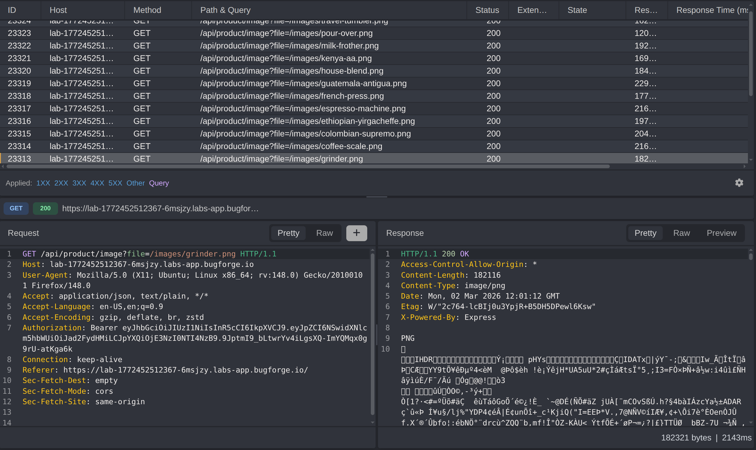 Requests - Loading item images