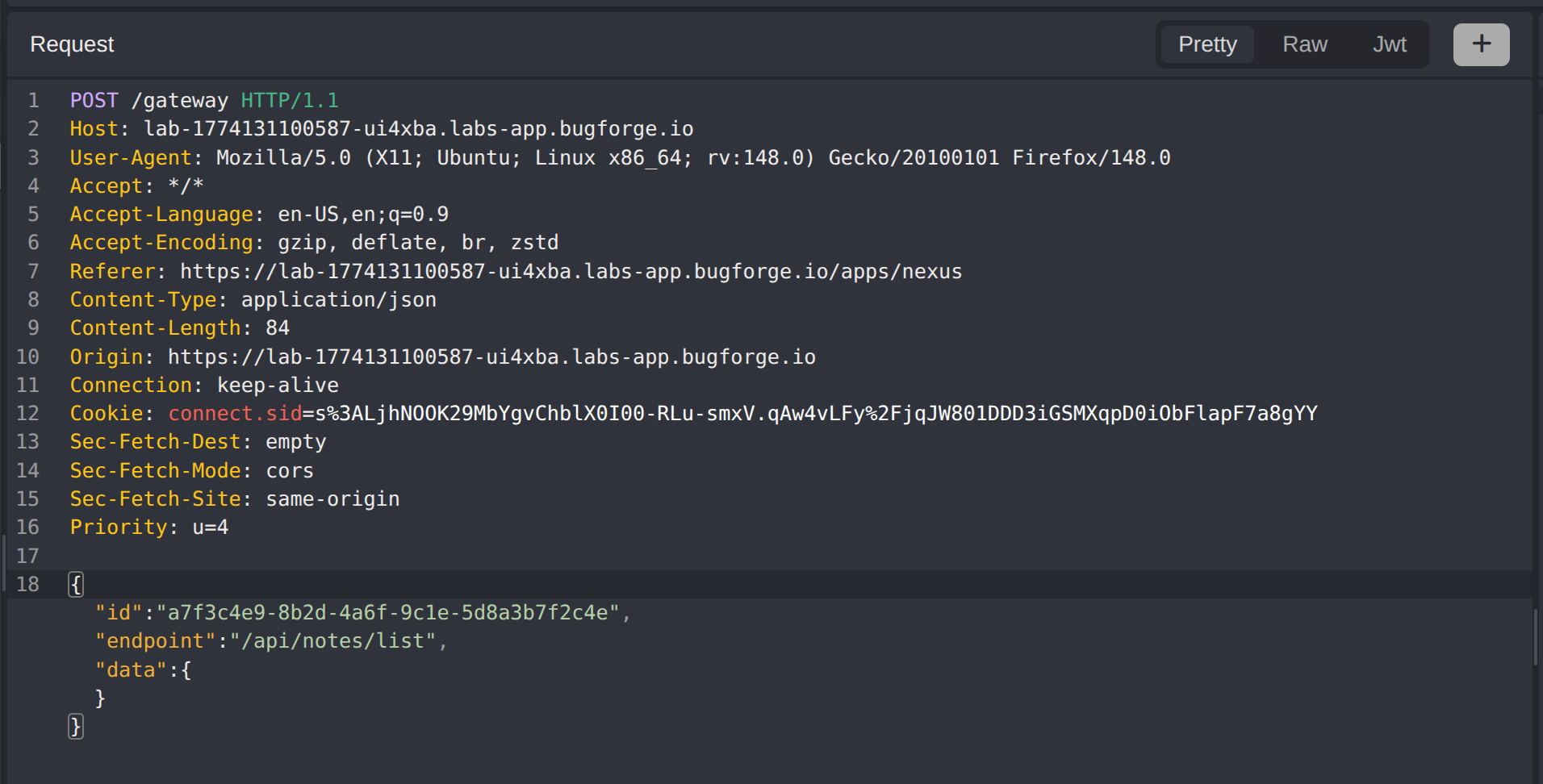 Original Gatway Request